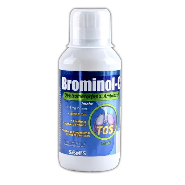 [254M98-2] Brominol-C infantil jarabe 113-150mg/100ml (Dextrometorfano/Ambroxol) 120ml