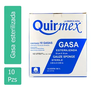 [1933C2014-2] Gasa seca cortada estéril tejido abierto 7.5x5cm C/10