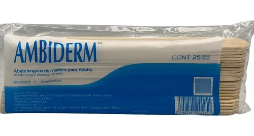 Abatelenguas de madera Ambiderm C/500