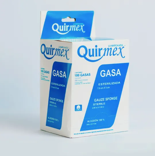 Gasa seca cortada estéril tejido abierto 7.5x5cm C/100