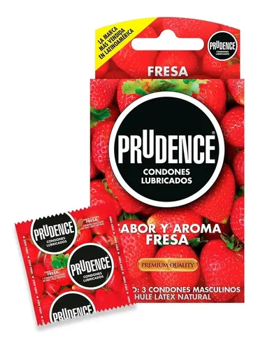 [1819C2009] Prudence Clásico vitrolero c/condones de hule látex (Preservativo liso) C/100 (PRUDENCE LISO Sabor y Aroma FRESA Blister c/3 Condones. Genérico: Preservativo liso con sabor y aroma.