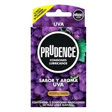 Prudence sabor uva condones de hule látex (Preservativo liso) C/3