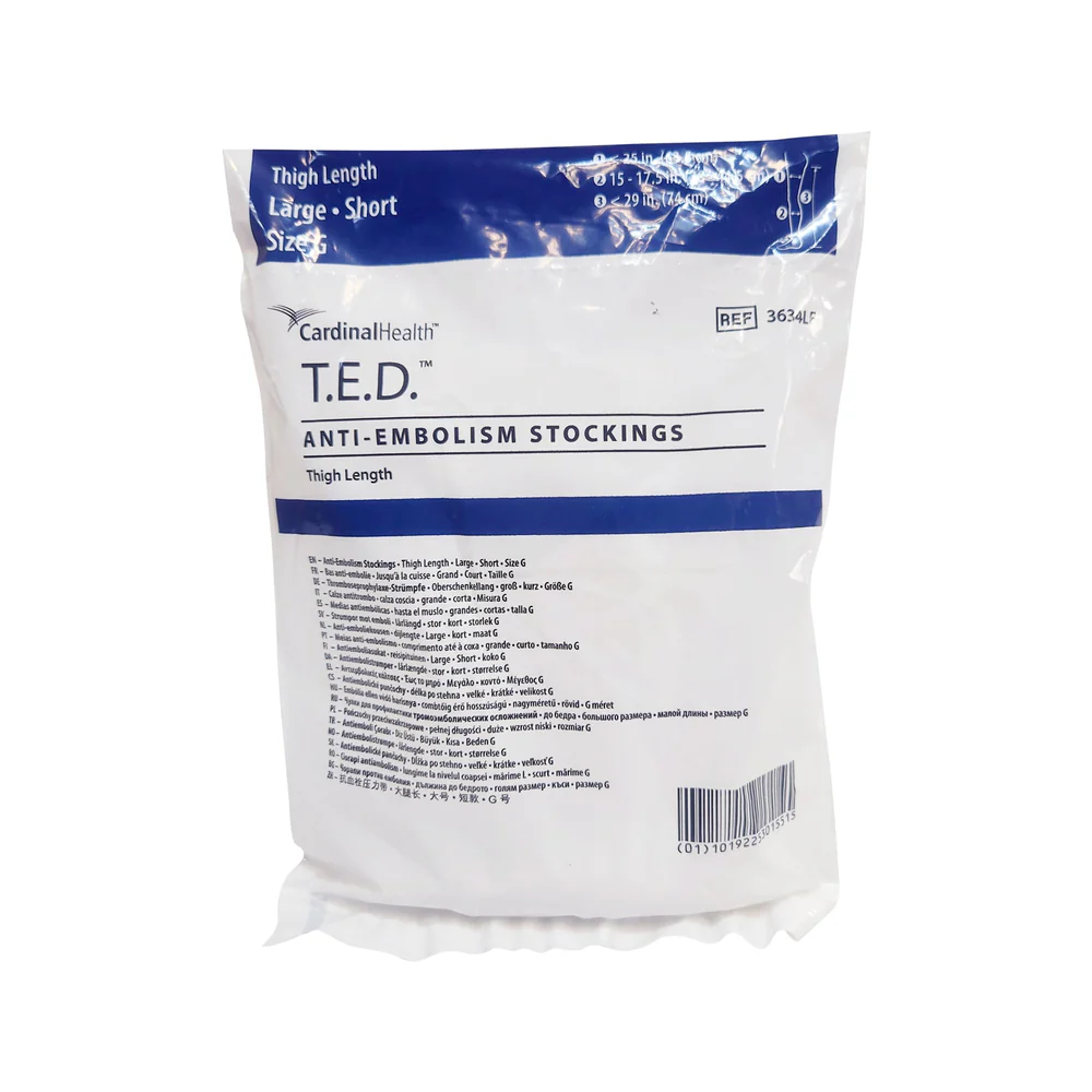 Medias de compresión antiembólicas al muslo de compresión (long: larga, diám: grande) C/1 par