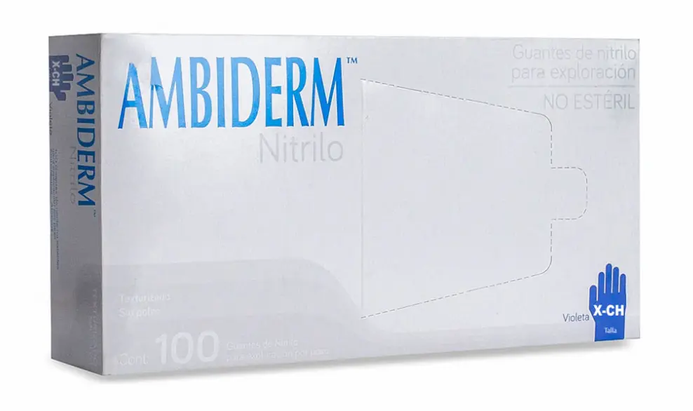 Guante de nitrilo para exploración (Azul, X-Chico)