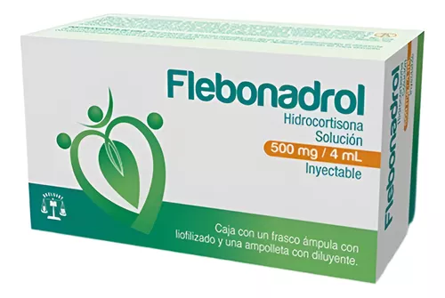 [101M2011] Flebonadrol solución inyectable 500mg/4ml (Hidrocortisona) C/1