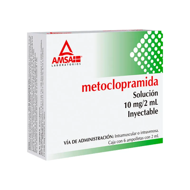 [173M94] Metoclopramida AMSA solución inyectable 10mg/2ml C/6