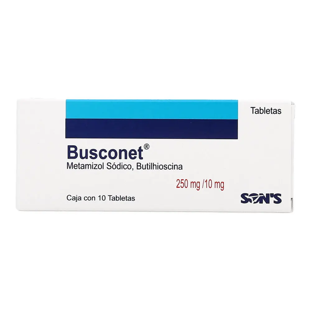 [87684] Busconet solución inyectable 20mg-2.5g/5ml (Butilhioscina/Metamizol Sódico) C/1