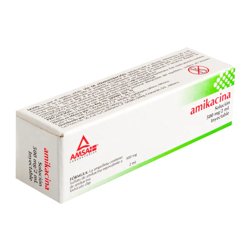 [249M87] Amikacina AMSA solución inyectable 500mg/2ml C/1